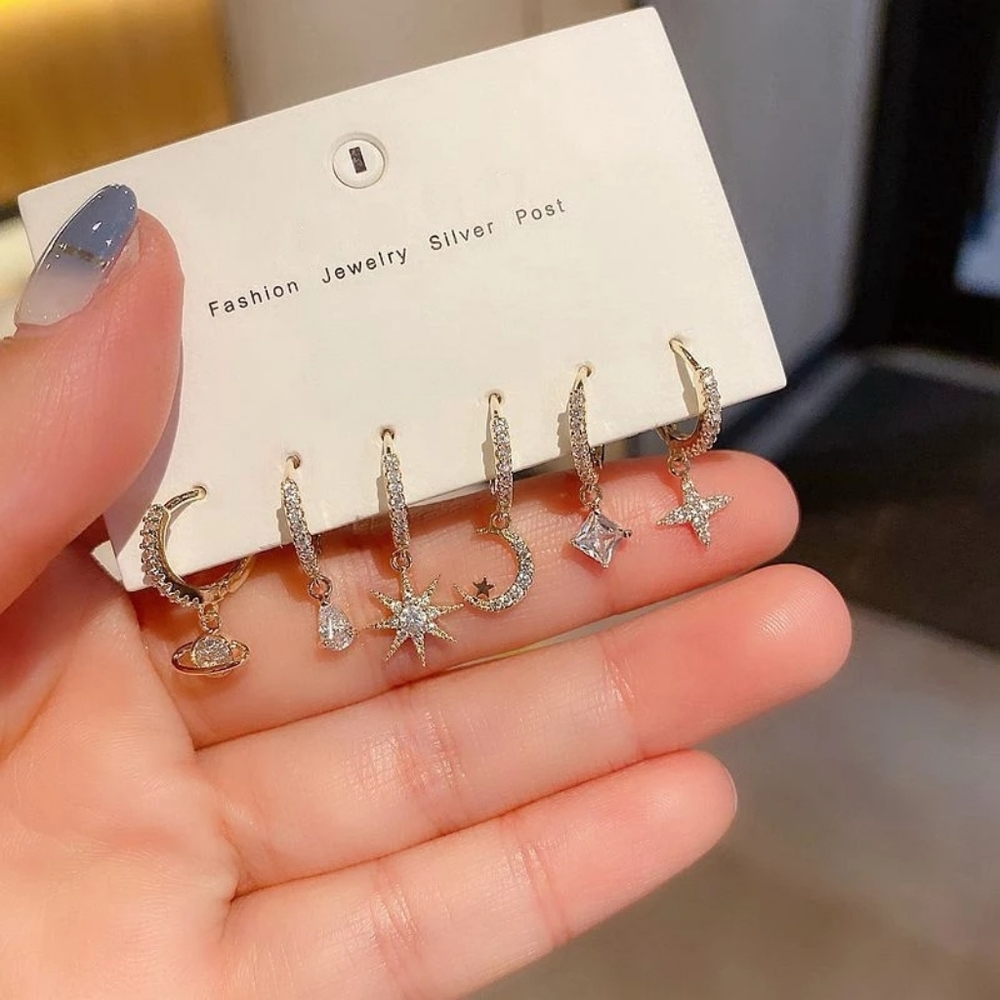 💎✨ 925 Galaxy Earring Set - Picture 3 of 5